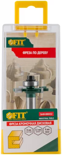 Фреза кромочная дисковая с нижним подшипником DxHxL=32х4х50 мм FIT 3640-080432