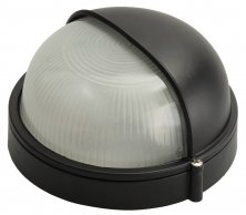 Влагозащищенный светильник СВЕТОЗАР 60 Вт IP54 круг цвет черный ( SV-57261-B )