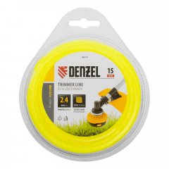 Леска для триммера зубчатый квадрат, 2,4мм х 15м, FLEX CORD, DENZEL 96214