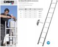 Приставная лестница 12 ступеней СИБИН 38834-12
