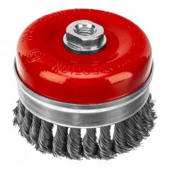 Щетка для УШМ Heavy Duty, 100 мм, М14, "чашка", крученая проволока 0.5 мм Matrix 74672