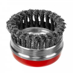 Щетка для УШМ Heavy Duty, 100 мм, М14, "чашка", крученая проволока 0.5 мм Matrix 74672