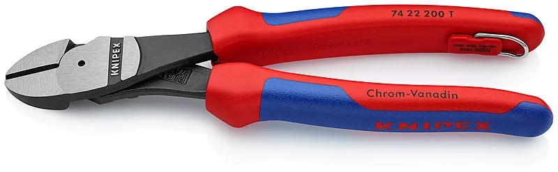 Кусачки боковые особой мощности фосфатированные, черного цвета 200 мм, KNIPEX, ( KN-7422200T )