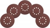 Круги шлифовальные с отверстиями (липучка), алюминий-оксидные, 225 мм, 5 шт. Р 150