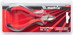 Бокорезы Mini, 130 мм, никелированные, авторазжим, двухкомпонентные рукоятки Matrix 17814