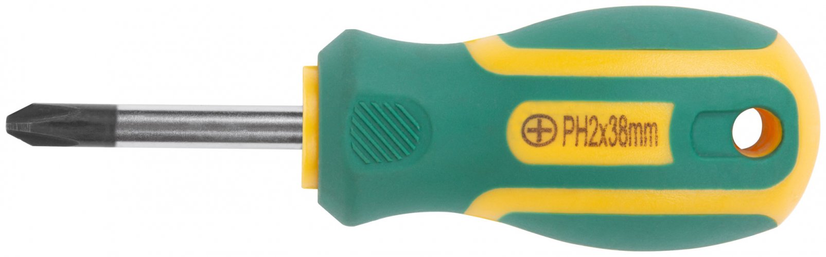 Отвертка "Контур", CrV сталь, прорезиненная ручка 6х38 мм РН2 FIT 55196