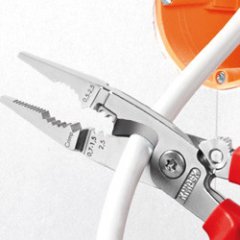 Электромонтажные клещи хромированные 200 мм, KNIPEX, ( KN-1386200 )