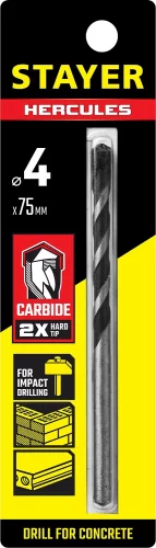 Сверло по бетону Professional Hercules (4х75 мм) STAYER 2915-075-04_z01