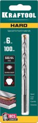 Сверло специальное по твёрдым материалам KRAFTOOL Hard 6x100 мм 29177-100-6