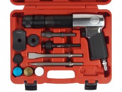 Молоток пневматический 2100уд/мин. с набором зубил 12 предметов JTC-7748