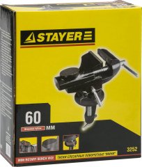 Поворотные тиски STAYER 60 мм 3252