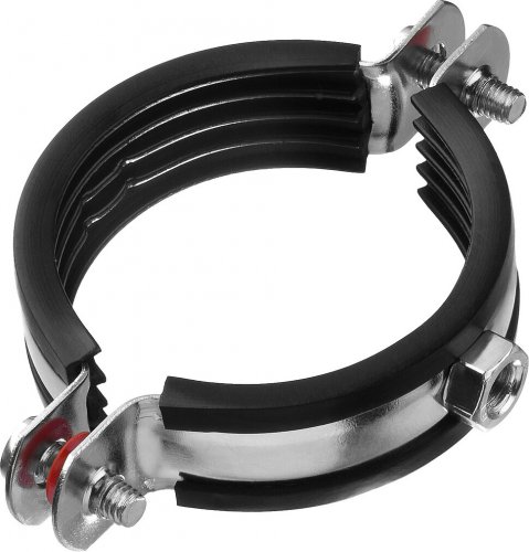 Трубный хомут с гайкой ЗУБР 2", 7штук, оцинкованный 37850-59-65