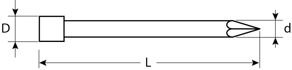 Финишные гвозди ЗУБР цинк 60 х 2.0 мм 100 шт. 3069-20-60