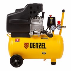 Компрессор воздушный DC1500/24, прямой привод, 1.5 кВт, 24 литра, 220 л/мин Denzel 58160