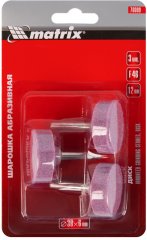 Шарошка абразивная, диск, 38 x 12 x 6 мм, F46, 3 шт Matrix 76009