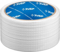 Армированная влагостойкая клейкая лента ЗУБР 48 мм х 10 м цвет белый 12092-50-10