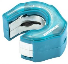 Труборез ладонный"Piranha", 22 мм, 3/4, автоматическая регулировка зажима трубы, трещотка с храповым механизмом, отверстие 1/4 Gross 78706