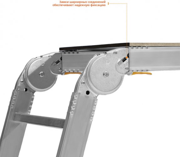 Рабочие алюминиевые подмости 3х6х3 ступени СИБИН РП-36 38843