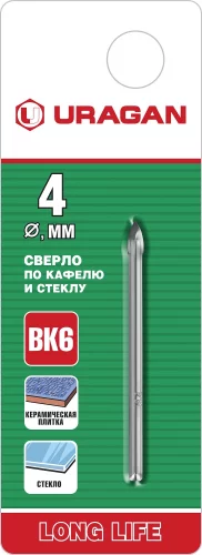 Сверло по кафелю и стеклу (4 мм) URAGAN 29830-04
