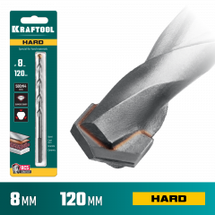 Сверло специальное по твёрдым материалам KRAFTOOL Hard 8x120 мм 29177-120-8