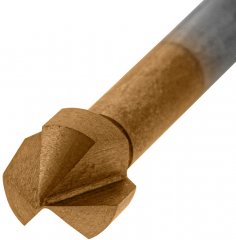 Зенковка конусная под М5, HSS, по металлу, цилиндрический хвостовик Denzel 72305