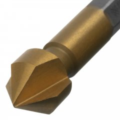 Зенковка конусная под М5, HSS, по металлу, цилиндрический хвостовик Denzel 72305