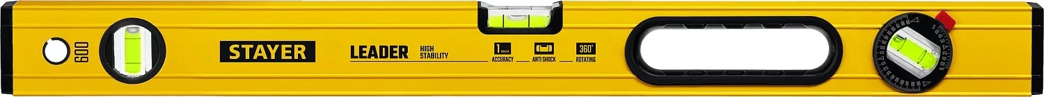 Уровень STAYER Leader 600 мм строительный фрезерованный 3466-060_z01