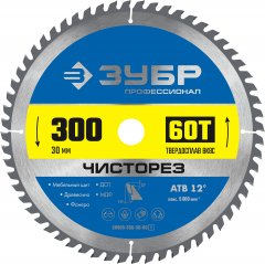 Диск пильный по дереву Чисторез (300х30 мм; 60T) ЗУБР 36905-300-30-60_z01