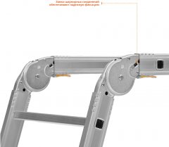 Профессиональные рабочие подмости 3x6x3 ступени, алюмин, складные с колесами и съемной площадкой СИБИН ПРП-36 38845