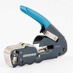 Клещи для обжима телефонных и компьютерных клемм RJ45, 8P и RJ11/12, 6P, компактный размер, CAT5 Gross 17723