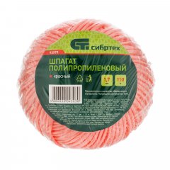 Шпагат полипропиленовый красный, 1.7 мм, L 110 м, Россия Сибртех 93979