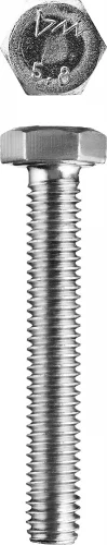 Болт ГОСТ 7798-70, M20 x 160 мм, 5 кг, кл. пр. 5.8, оцинкованный, ЗУБР 303080-20-160