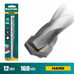 Сверло специальное по твёрдым материалам KRAFTOOL Hard 12x160 мм 29177-160-12