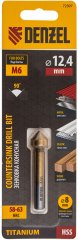 Зенковка конусная под М6, HSS, по металлу, цилиндрический хвостовик Denzel 72307