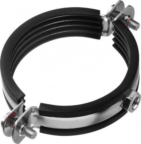 Трубный хомут с гайкой ЗУБР 2 1/2", 6шт, оцинкованный 37850-75-80