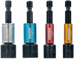 Набор бит с торцевыми головками 8, 10,12, 13 мм, магнит. Nut-Driver, S2 Gross 11627