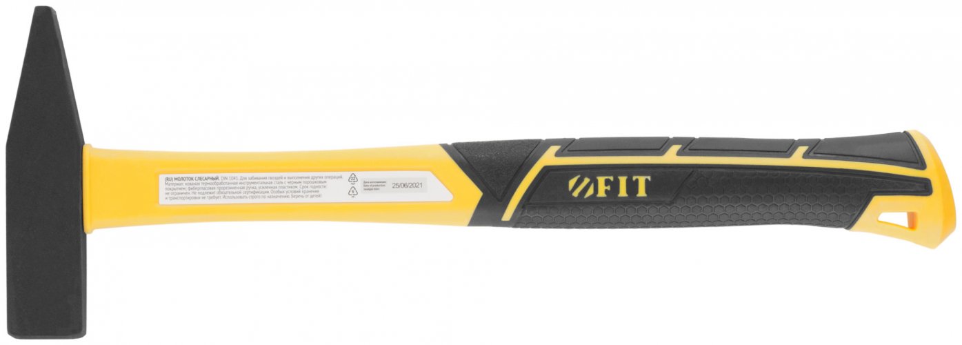 Молоток кованый, фиберглассовая усиленная ручка, 400 гр. FIT 44334