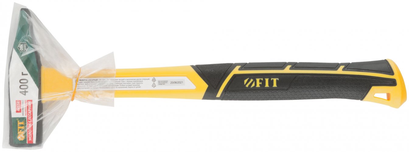 Молоток кованый, фиберглассовая усиленная ручка, 400 гр. FIT 44334