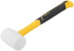 Киянка резиновая белая, фиберглассовая ручка 45 мм ( 230 гр ) FIT 45516