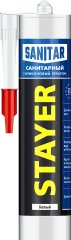 Санитарный силиконовый герметик STAYER Master для помещений с повышенной влажностью, белый, 260мл 41215-0_z01