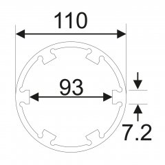 Головка ступичная для оси передней 6Т, d=110мм, L=80мм (MAN TGA, V9-82L-01) JTC-5268