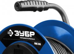 Силовой удлинитель на катушке ЗУБР Профессионал 3х1.5, 30м, 3500Вт, IP44, ПВС 315, 55081-30