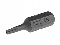 Бита TORX TS8Hх25мм 1/4" 5-ти гранная с отверстием JTC-1192508