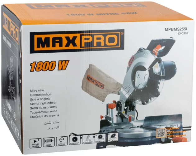 Пила торцовочная 1800 Вт, 255/25,4 мм, MAX-PRO 85208