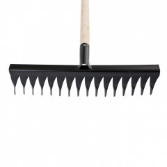 Грабли стальные, 420 х 1300 мм, 16 витых зубьев, деревянный черенок, Россия, Сибртех 61763