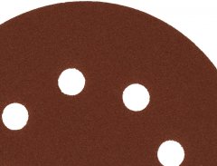 Круг абразивный на ворсовой подложке под "липучку", перфорированный, P 150, 125 мм, 5 шт Сибртех 738077