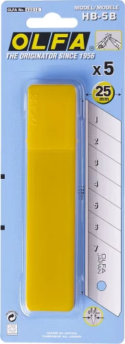 Сегментированные лезвия OLFA 25х126х0.7 мм 5 шт. OL-HB-5B