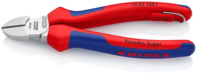 Кусачки боковые хромированные 160 мм, KNIPEX, ( KN-7005160TBK )
