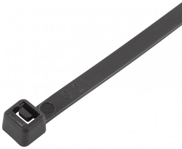Хомуты нейлоновые для проводов, черные 100 шт., 4,8х300 мм FIT 60356