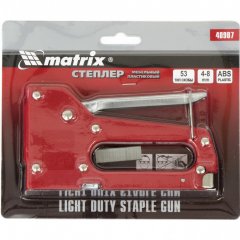 Степлер мебельный пластиковый, тип скобы 53, 4-8 мм Matrix 40907
